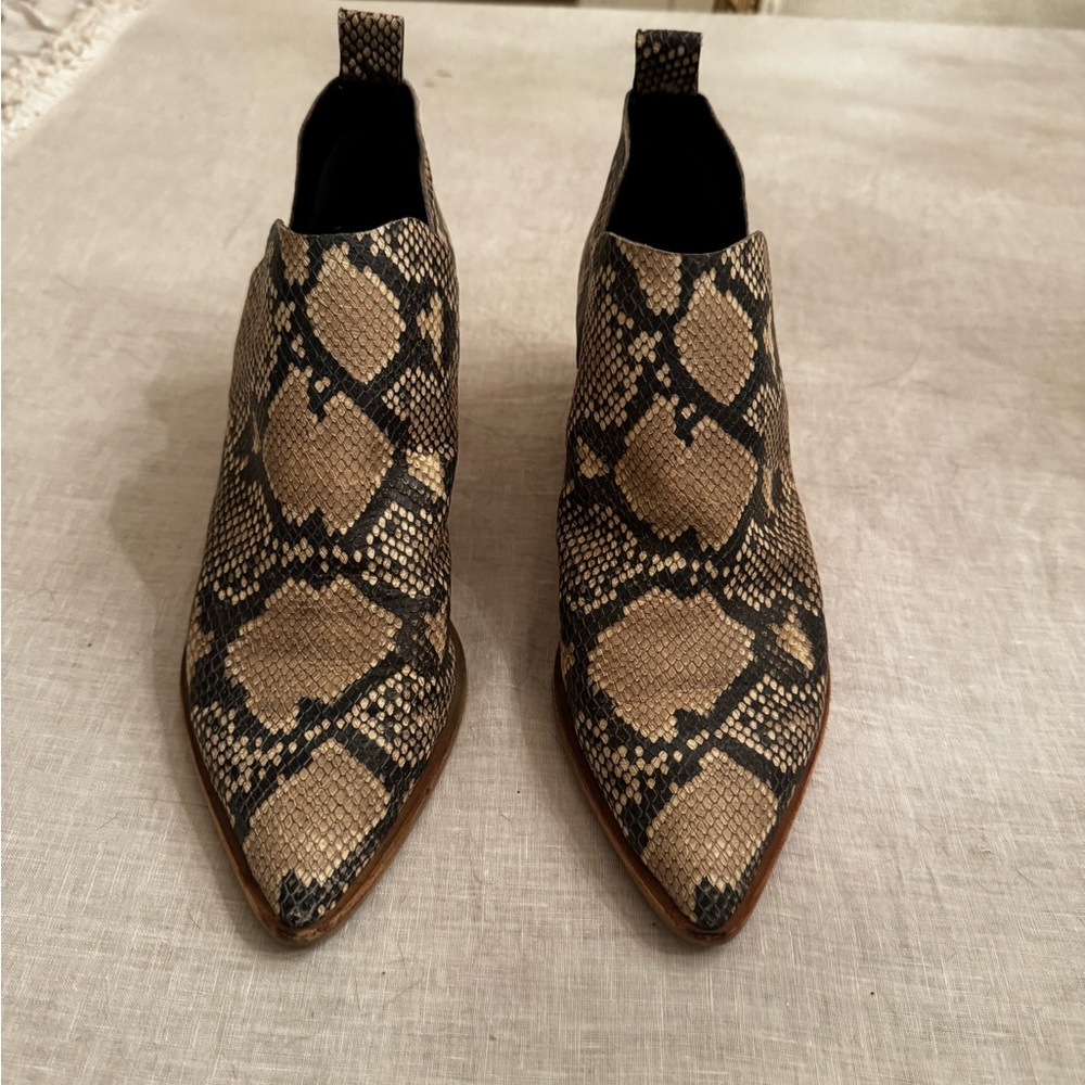 Dolce Vita Sonni Leather Booties in Snakeskin - Picture 7 of 10